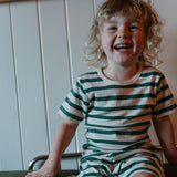 Nature Baby Shortie PJ Set - Peppermint Stripe