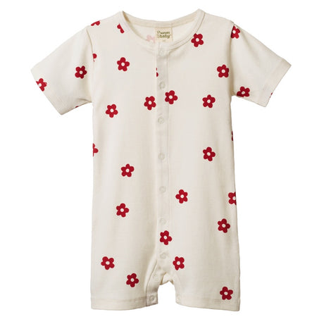 Nature Baby Summer Sleepy Suit - Flora Red