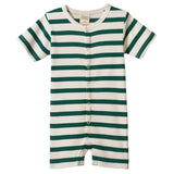 Nature Baby Summer Sleepy Suit - Peppermint Stripe
