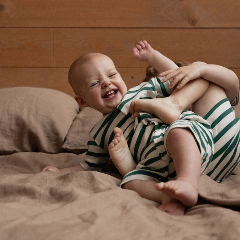 Nature Baby Summer Sleepy Suit - Peppermint Stripe
