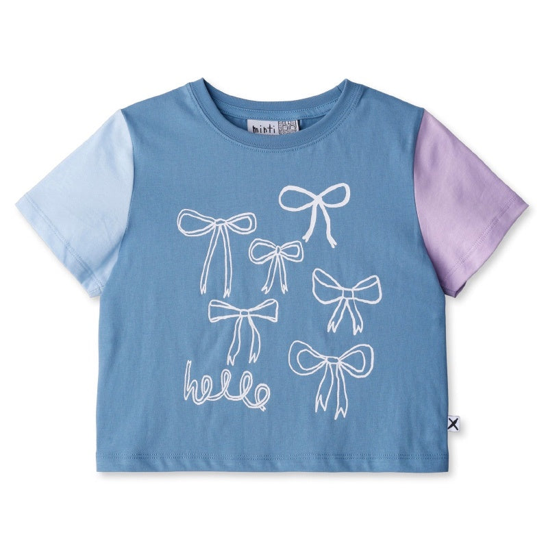 Minti Cropped Tee - Lots of Bows