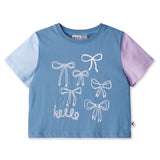 Minti Cropped Tee - Lots of Bows