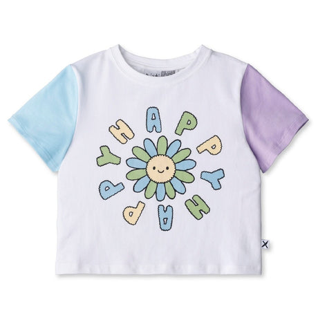 Minti Cropped Tee - Happy Happy