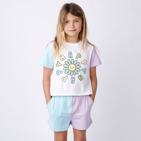 Minti Cropped Tee - Happy Happy