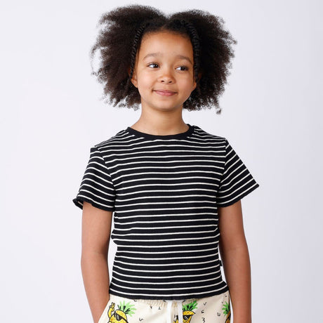 Minti Deluxe Rib Tee - Black Stripe