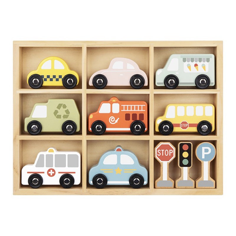 Wooden Transportation And Street Sign Set