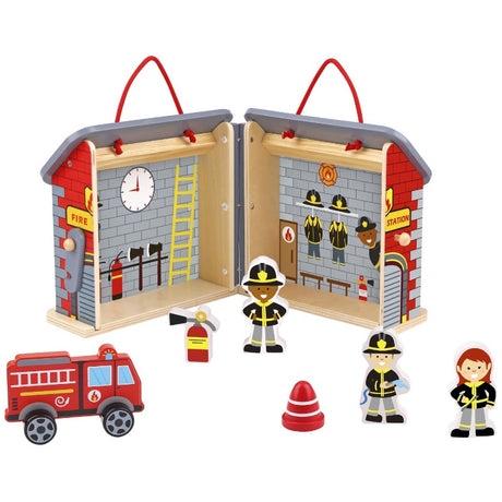 Fireman Playset With Carry Box