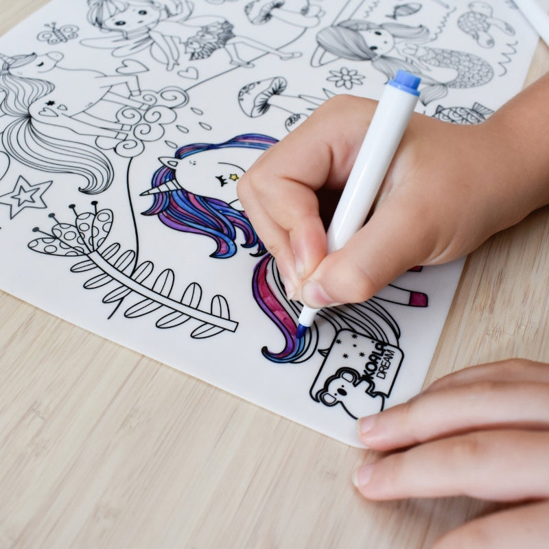 Reusable Silicone Drawing Mat - Enchanted Kingdom