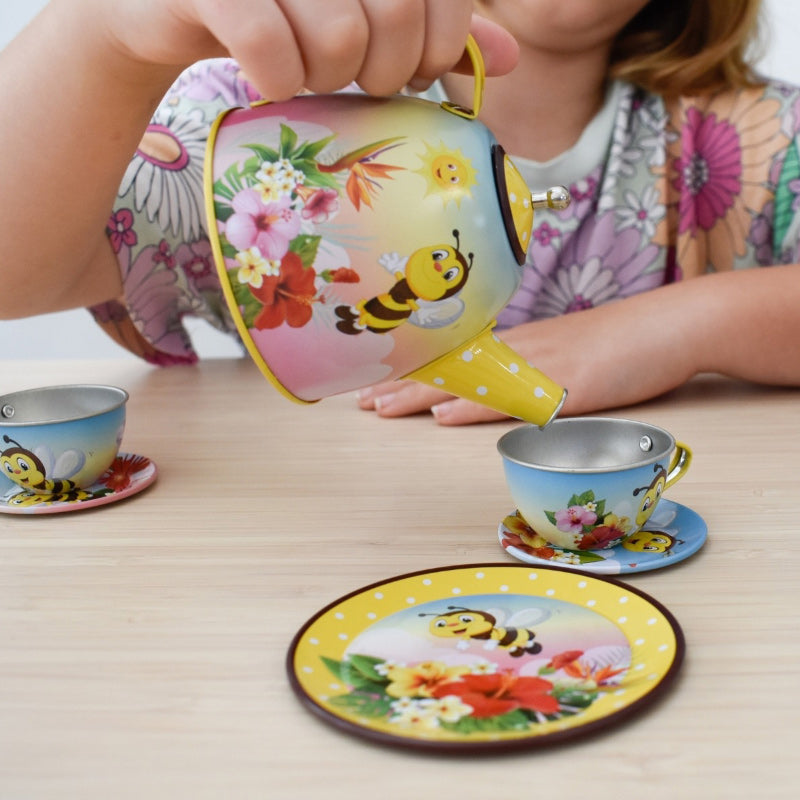 Tin Tea Set - Bee