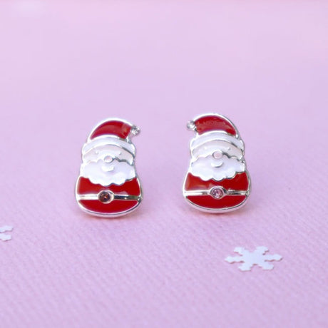 Enchanted Christmas Santa Earrings/Box