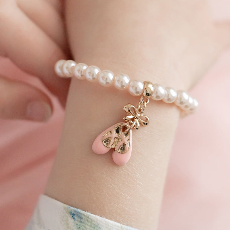 Pink Pearl Ballet Slippers Bracelet