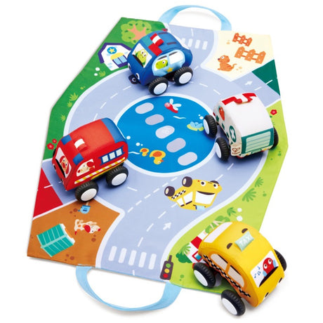 Pull-Back Plush Car Set