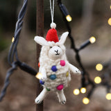 Felt Sheep Lamb Christmas Ornament