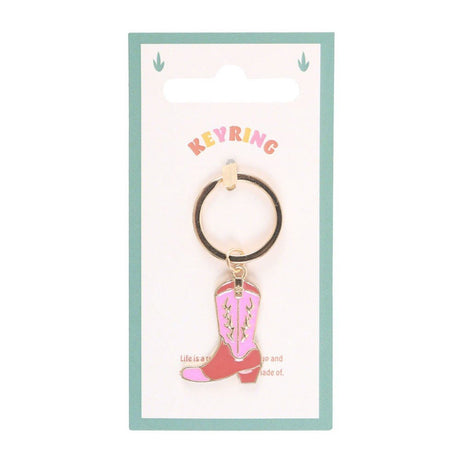 Metal Enamel Keyring - Cowboy Boot