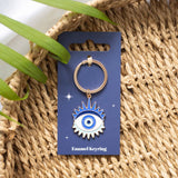 Metal Enamel Keyring - All Seeing Eye