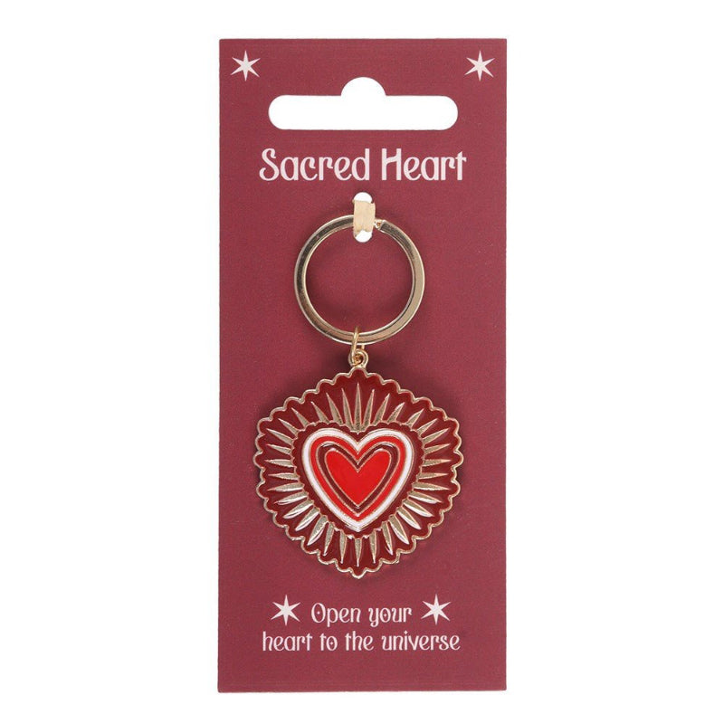Metal Enamel Keyring - Sacred Heart