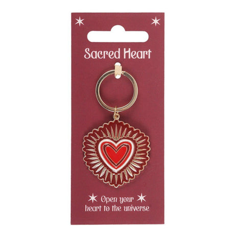 Metal Enamel Keyring - Sacred Heart