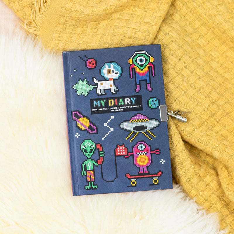Tiger Tribe Lockable Diary - Pixel Space