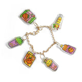 Shrinkorama Charm Bracelet - Kawaii Drinks