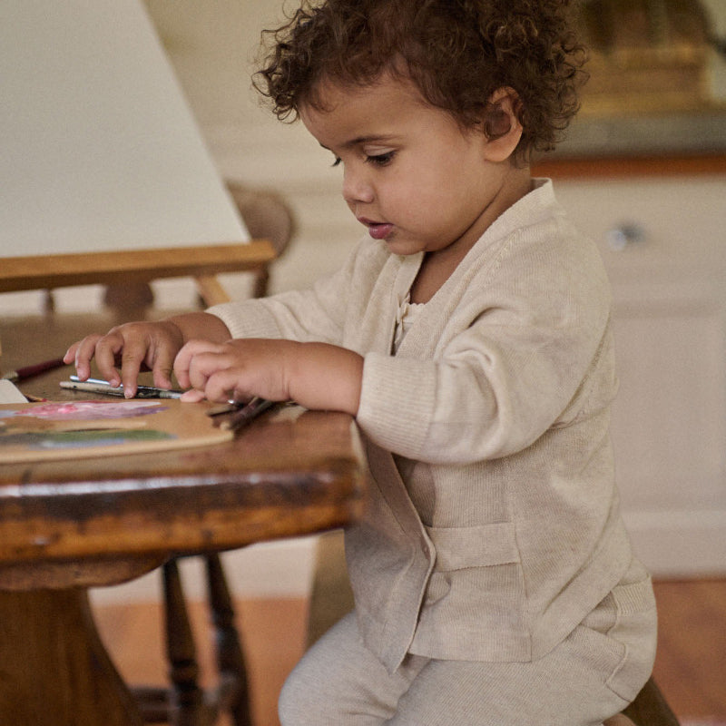 Nature Baby Cecil Cardigan - Oatmeal Marl