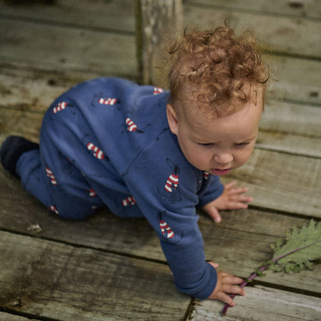 Nature Baby LS Juno Romper - Best Friend Indigo