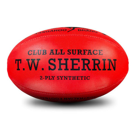Sherrin KB Club All Surface Football 2PLY - Red Size2