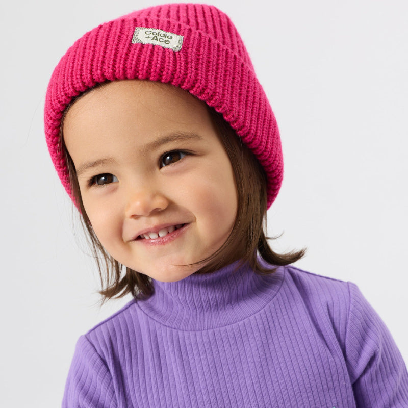 Goldie + Ace Embroidered Rib Skivvy - Grape