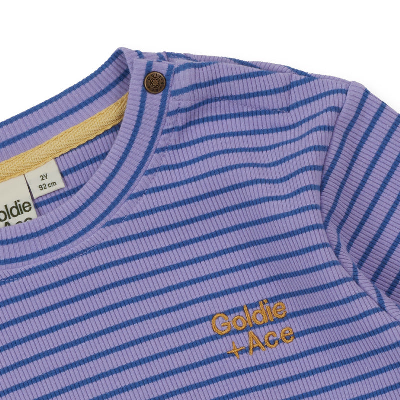Goldie + Ace Essential Stripe Rib Top - Purple