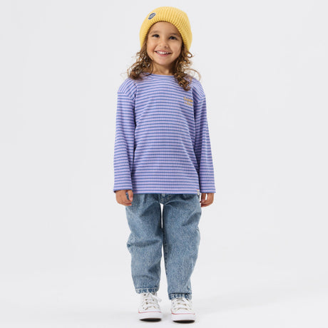 Goldie + Ace Essential Stripe Rib Top - Purple