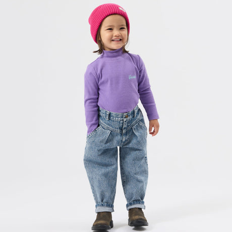 Goldie + Ace Embroidered Rib Skivvy - Grape