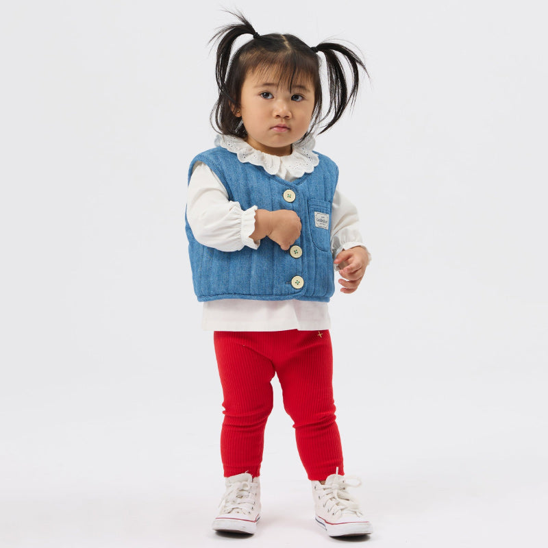 Goldie + Ace Bowie Rib Legging - Red