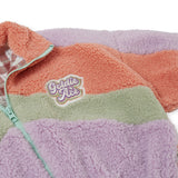 Goldie + Ace Frankie Sherpa Jacket - Lilac/Peach/Mint