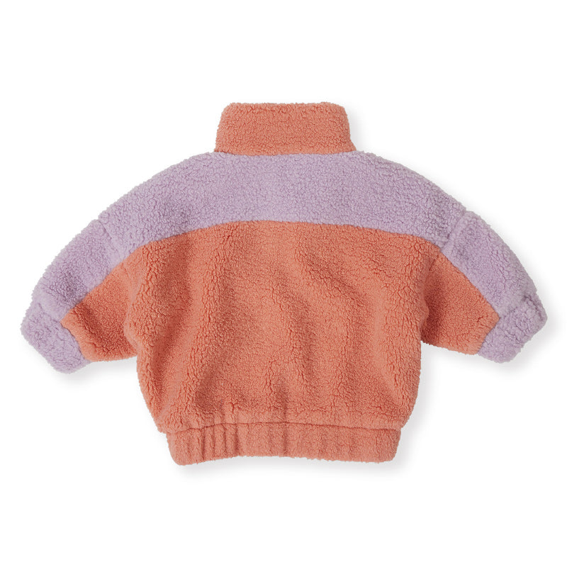 Goldie + Ace Frankie Sherpa Jacket - Lilac/Peach/Mint