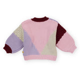 Goldie + Ace Colour Block Cardigan - Lilac/Pink