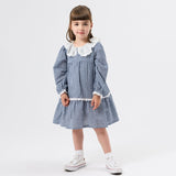 Goldie + Ace Collared Dress - Blue Gingham