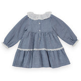 Goldie + Ace Collared Dress - Blue Gingham
