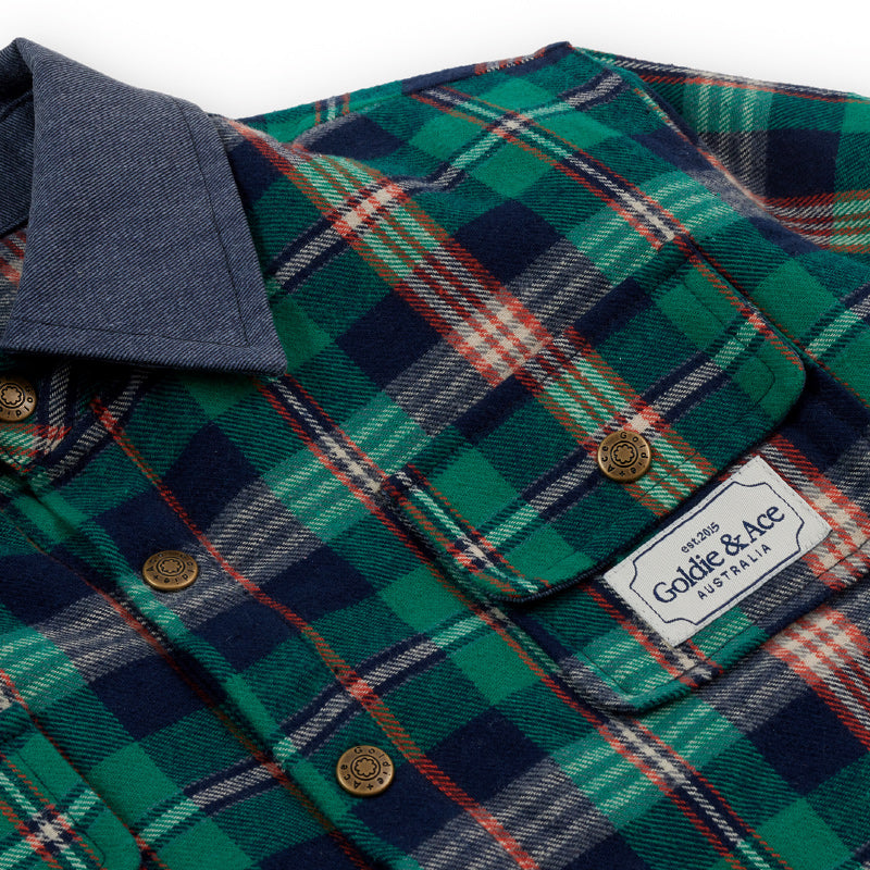 Goldie + Ace Padded Shacket - Check