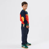 Goldie + Ace Colour Block Pocket Sweater