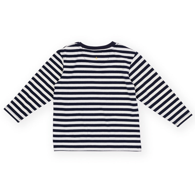 Goldie + Ace Essential Stripe LS Top - Navy/White