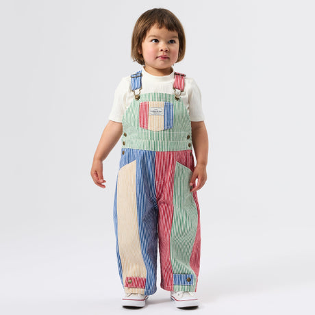 Goldie + Ace Blake Overalls - Patchwork Stripe