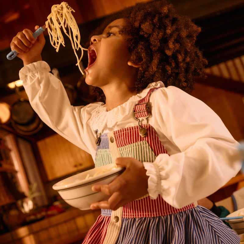 Goldie + Ace Heidi Pinafore - Patchwork Stripe