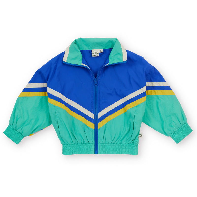 Goldie + Ace Retro Spray Jacket - Jade/Blue
