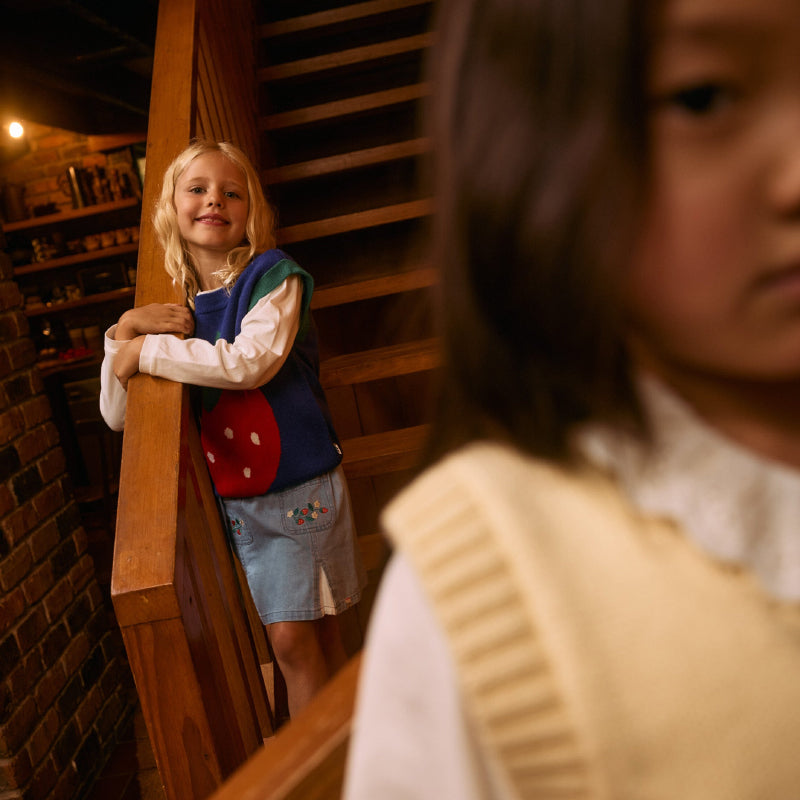 Goldie + Ace Chambray Skirt - Wild Strawberry