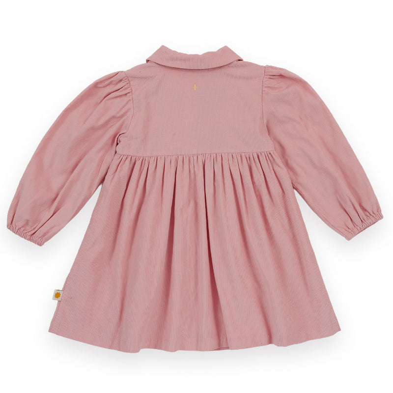 Goldie + Ace Corduroy Collar Dress - Wild Strawberry
