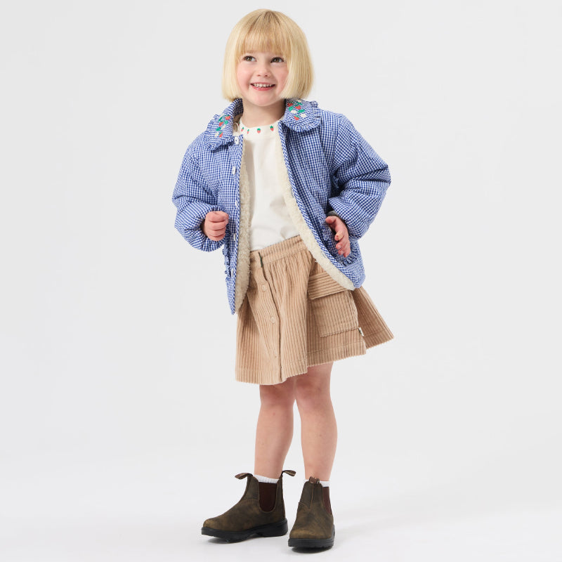 Goldie + Ace Padded Jacket - Wild Strawberry Gingham