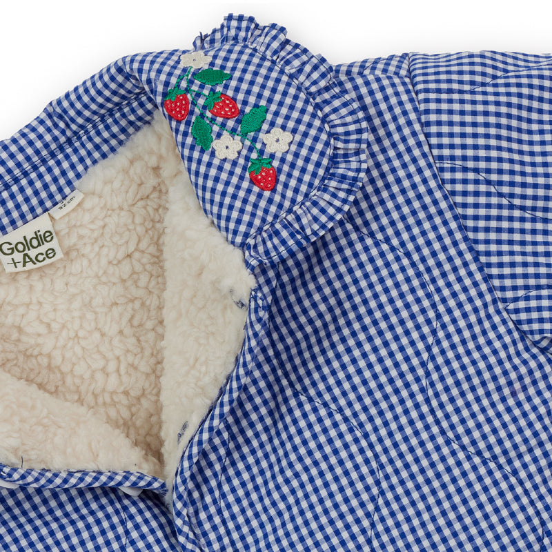 Goldie + Ace Padded Jacket - Wild Strawberry Gingham
