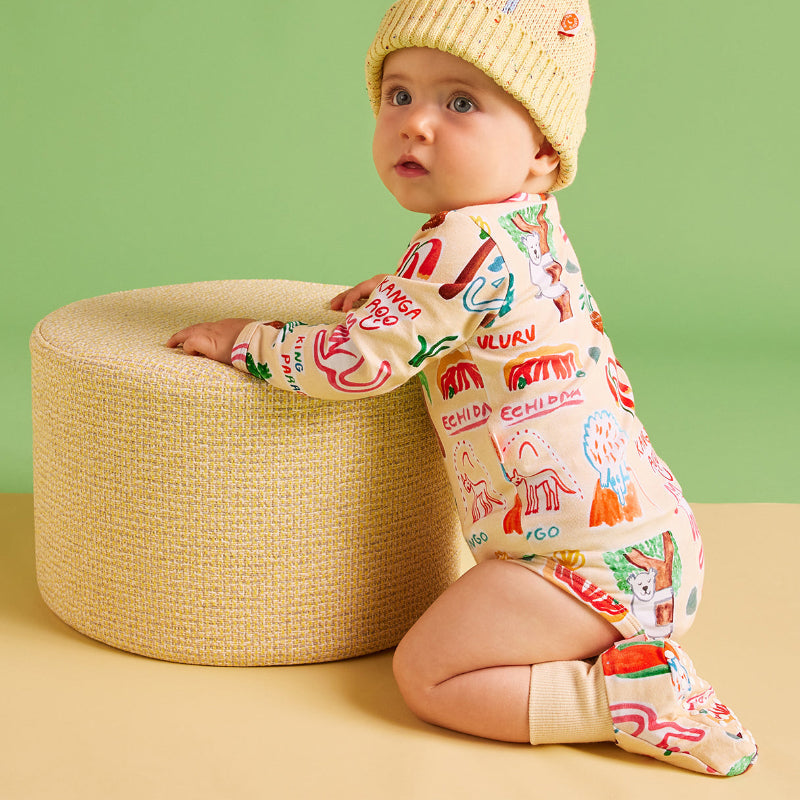 Halcyon Nights Long Sleeve Bodysuit - Coo-ee!