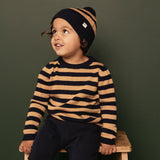 Nature Baby Merino Pullover - Navy/Caramel