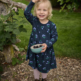Nature Baby Long Sleeve Twirl Dress - Winter Berry Navy