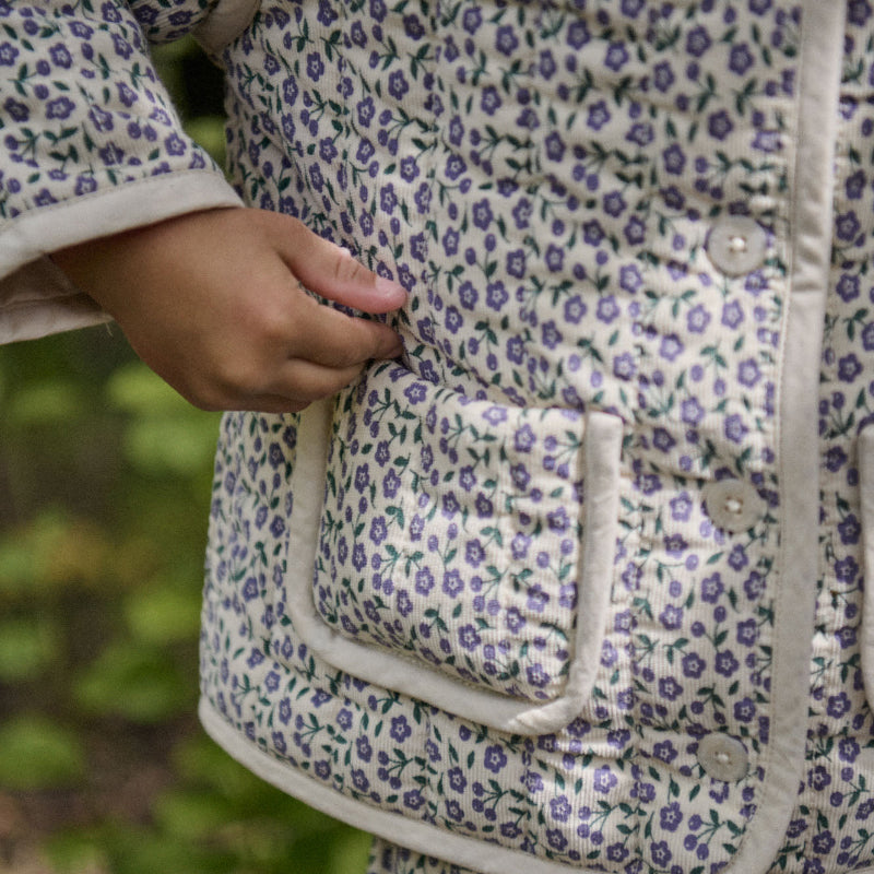 Nature Baby Edith Quilted Jacket - Briarwood Heron
